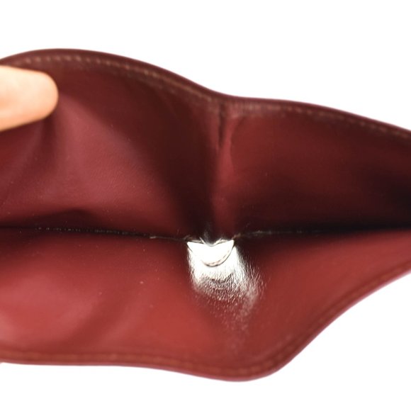 CARTIER: Burgundy, Leather Double C Logo Wallet pr - Picture 10 of 10